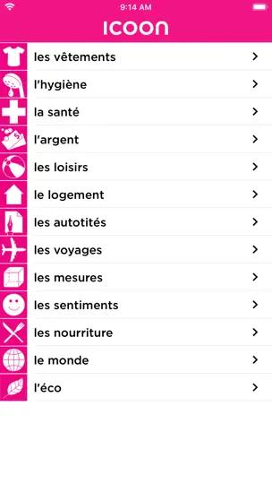 Capture d'écran de ICOON Le Dictionnaire D'images sur iPhone 1