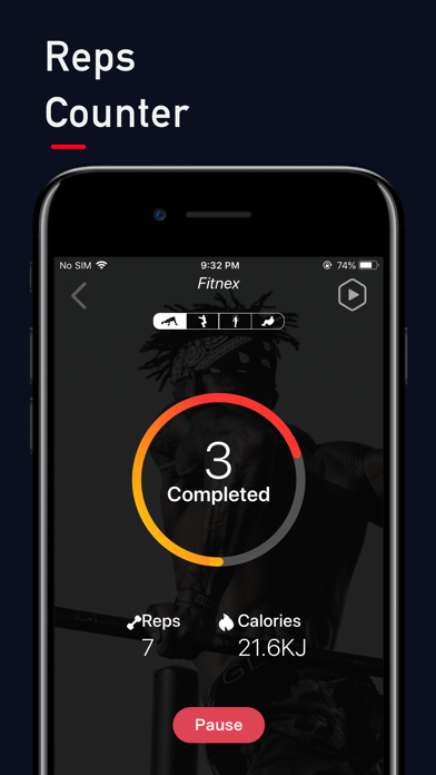 Fitnexx Workout Reps Counter screenshot 2