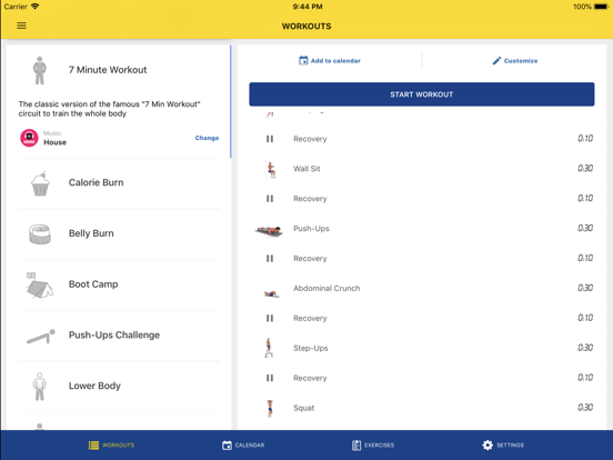 P4P 7 Minute Workout iPad screenshot 1 - Health & Fitness app