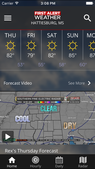 WDAM 7 First Alert Weather Screenshot