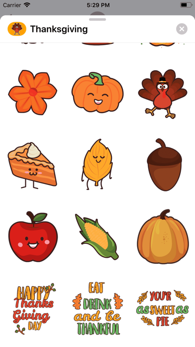 Thanksgiving Day Stickers * Screenshot