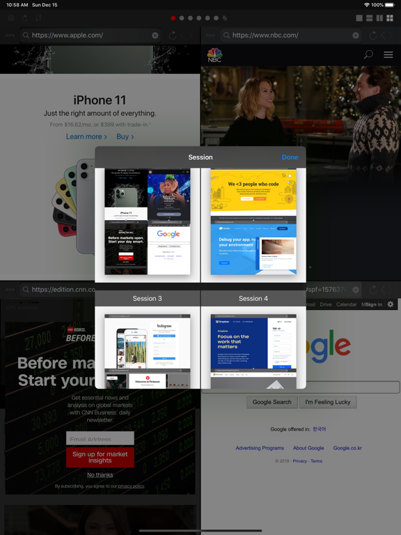 Dual - Multi Screen WebBrowser iPad screenshot 8 - Productivity app