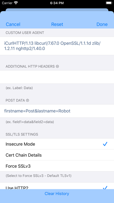 iCurlHTTP Screenshot