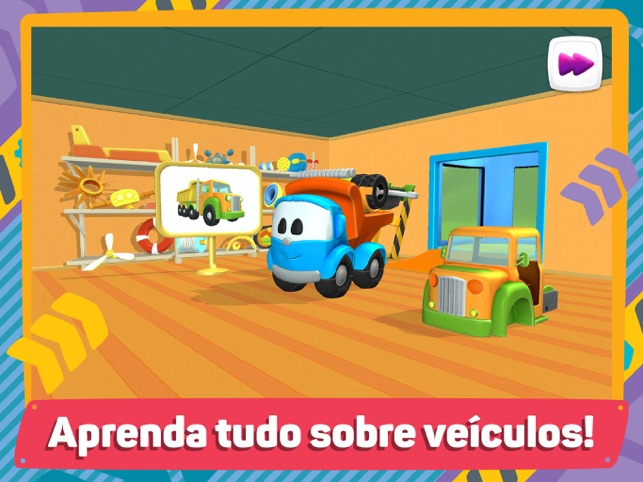 Léo, o caminhão, e a Leia na fazenda! Desenhos animados em português.  Desenho infantil animado 