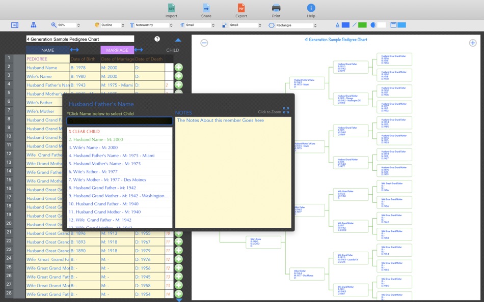 #4. Pedigree Chart Maker (macOS) 由: IW Technologies LLC