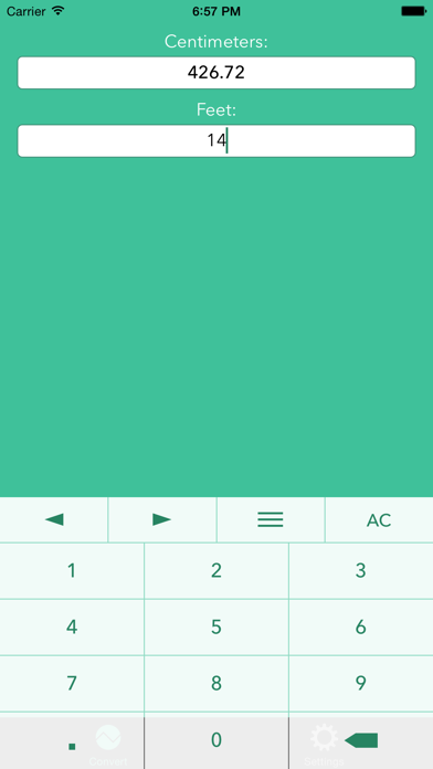 Feet To Centimeters Screenshot