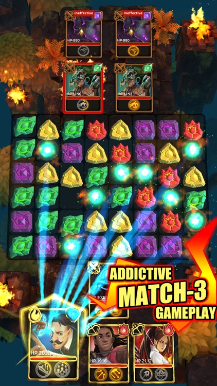 Match 3 RPG Heroes of Elements screenshot-0