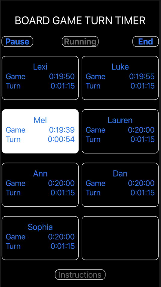 #1. Board Game Turn Timer (iOS) 由: Daniel Meleney