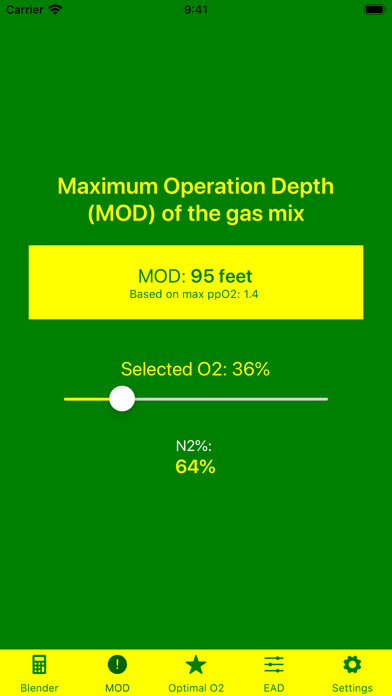 Nitrox Blender & Calculator Screenshot