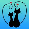 Cute Black Cat stickers emoji contact information