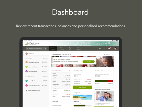Firstmark Credit Union iPad screenshot 2 - Finance app