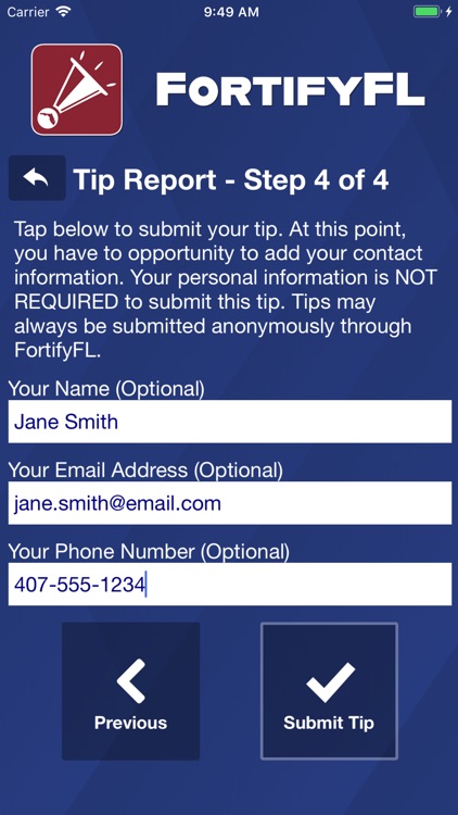 FortifyFL - Tip Reporting screenshot-5