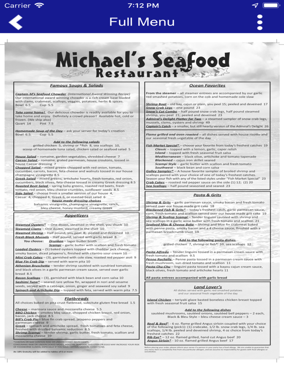 Screenshot #6 pour Michael's Seafood Restaurant