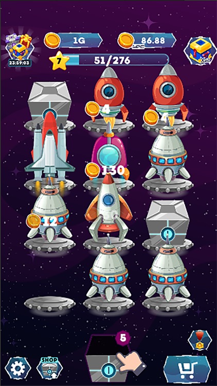 Merge Spaceships Galaxy Game screenshot-3