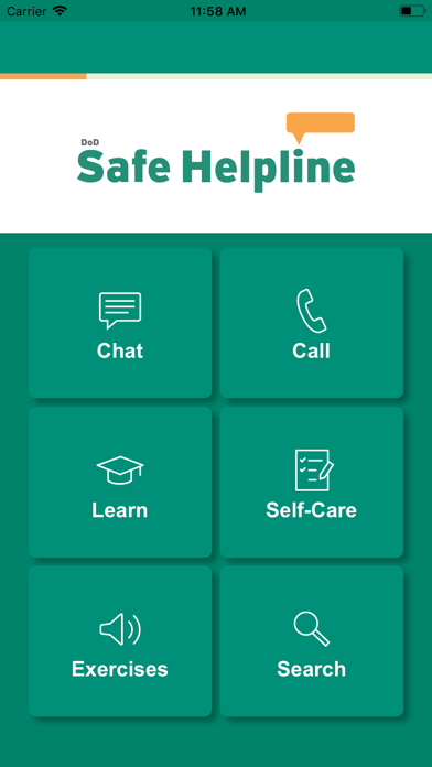 DoD Safe Helpline Screenshot