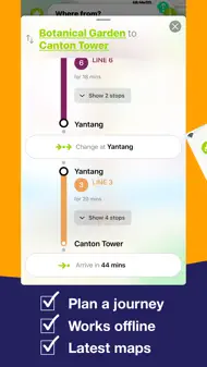 Guangzhou Metro Route planner iphone bilder 2