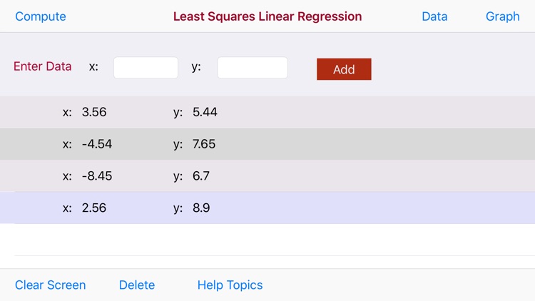 Least Squares Linear