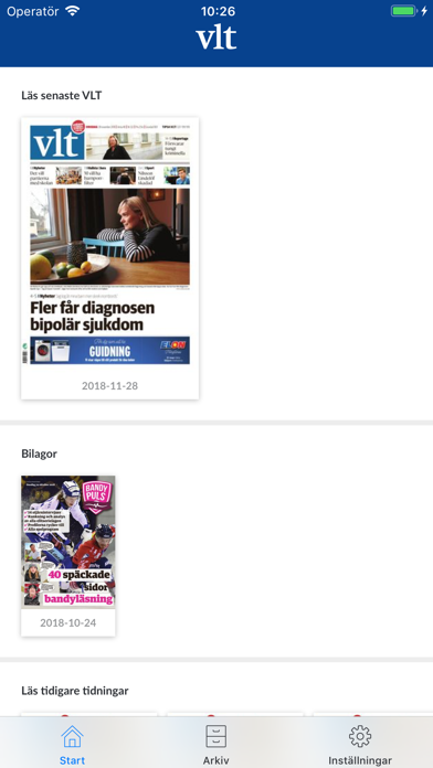 VLT e-tidning Screenshot
