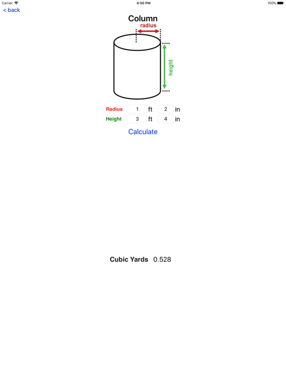 iConcreteCalculator iPad screenshot 4 - Utilities app