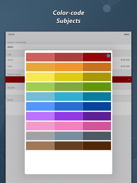 Timetable & Homework Planner iPad screenshot 5 - Education app