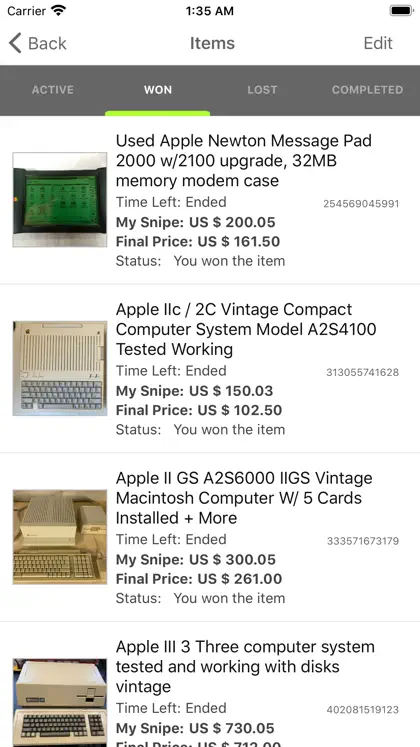 Screenshot 4 von 6 zu Auction Bid Sniper: Myibidder