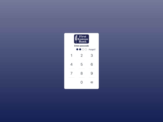 First Kansas Bank Mobile iPad screenshot 1 - Finance app