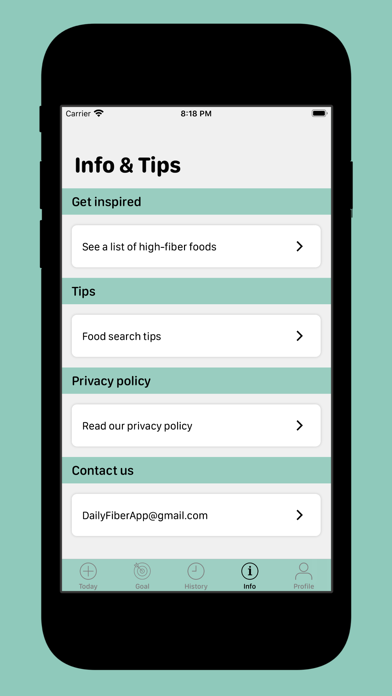 DailyFiber Screenshot