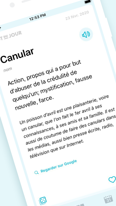 Mot du jour — Daily French app Screenshot