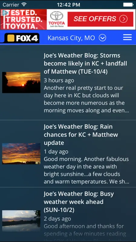 WDAF Fox 4 Kansas City Weather screenshot 4 of 5