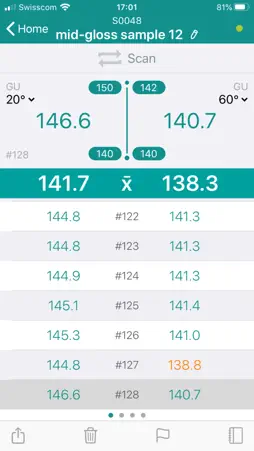Glossmeter screenshot 2
