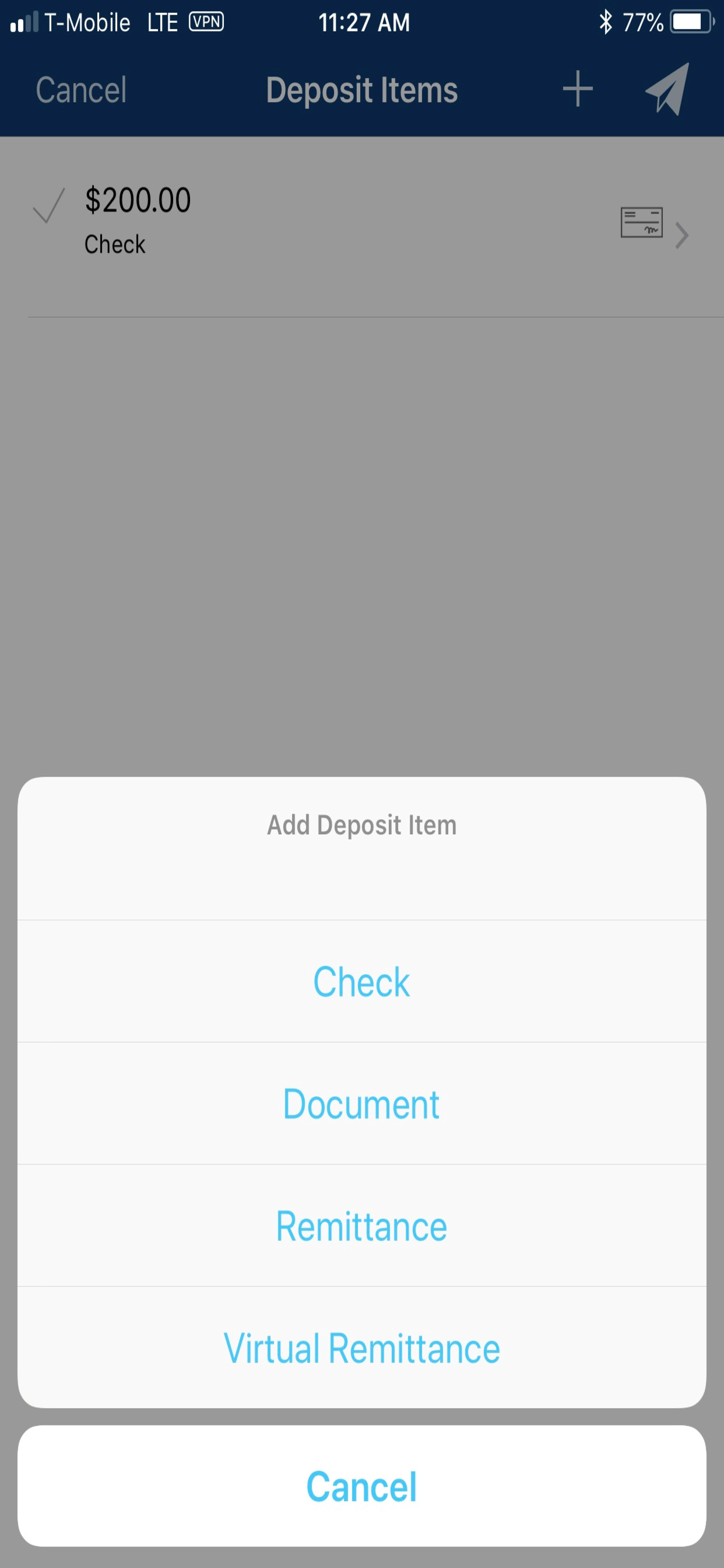 UMB Mobile Deposit Business