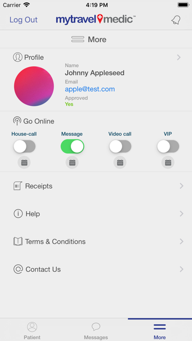 MyTravelMedic Provider Screenshot