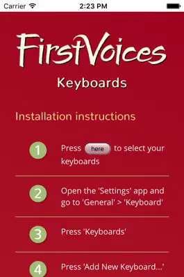 Game screenshot FirstVoices Keyboards mod apk