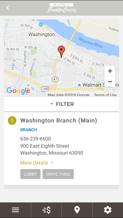 Bank of Franklin County Screenshot