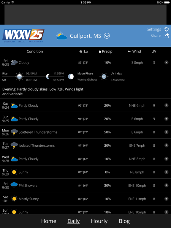 WXXV Weather screenshot 2