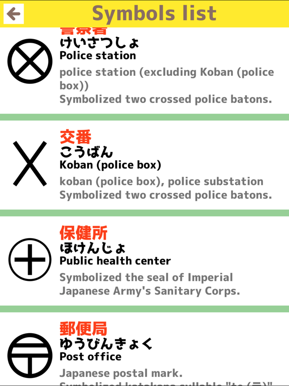 Japanese map symbols screenshot 4