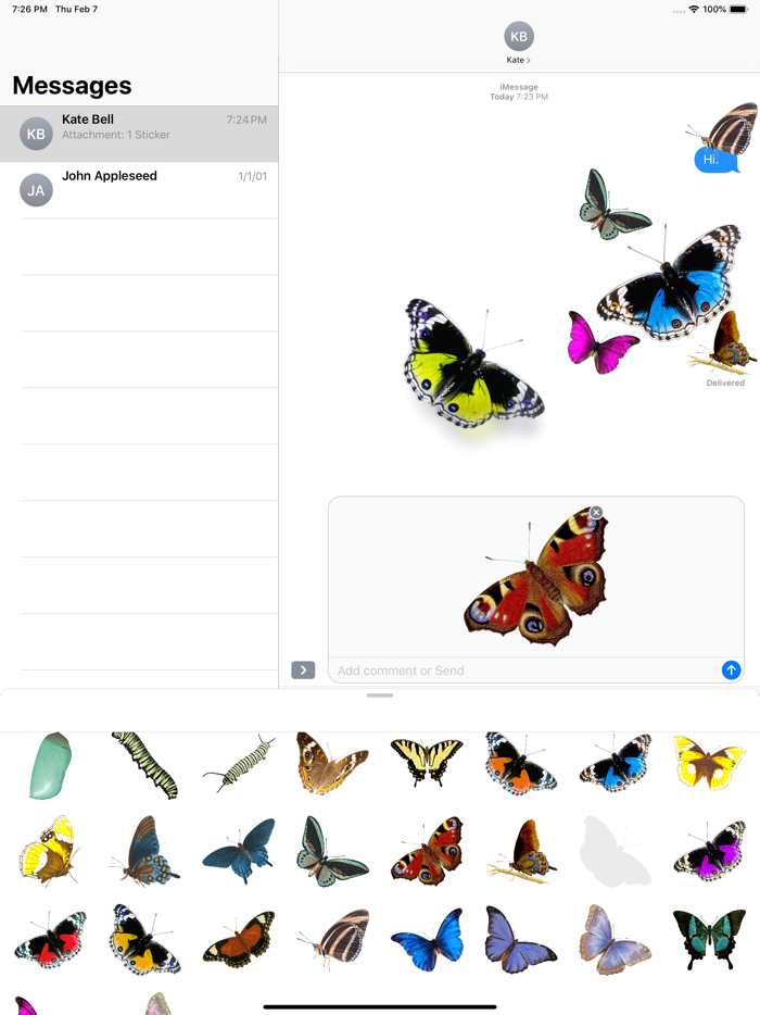 Butterflies. The stickers
