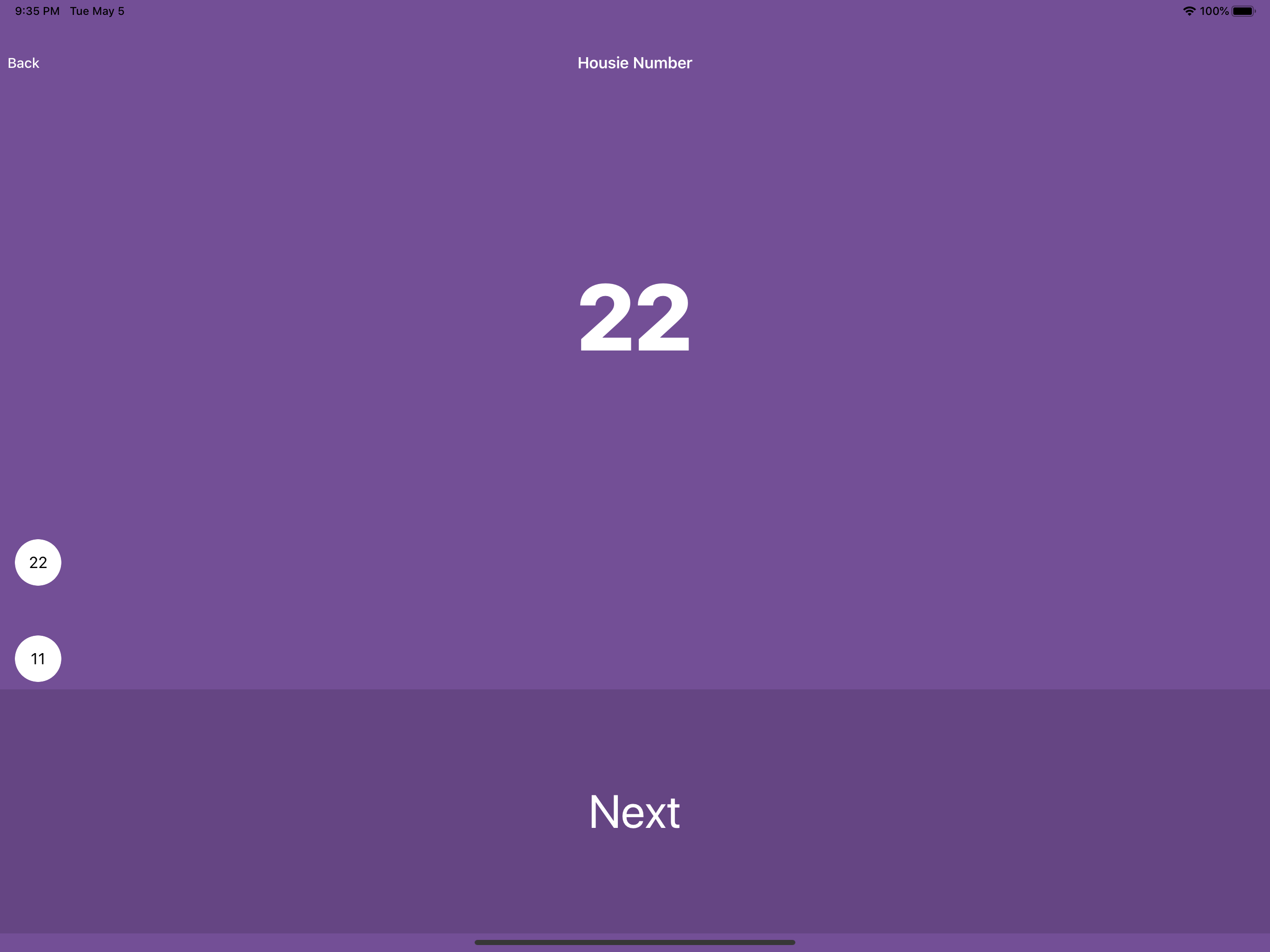 Housie/Tambola Number Picker