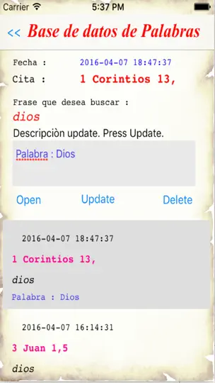 Captura de pantalla de Biblia De Jerusalén en iPhone 5