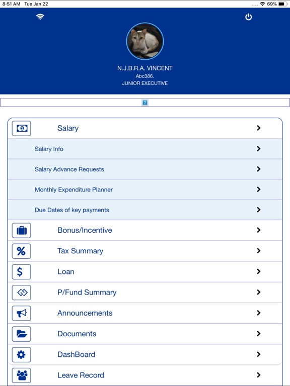 KPMG mypay iPad screenshot