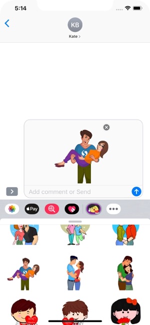 Cartoon Love Stickers Pack(圖4)-速報App