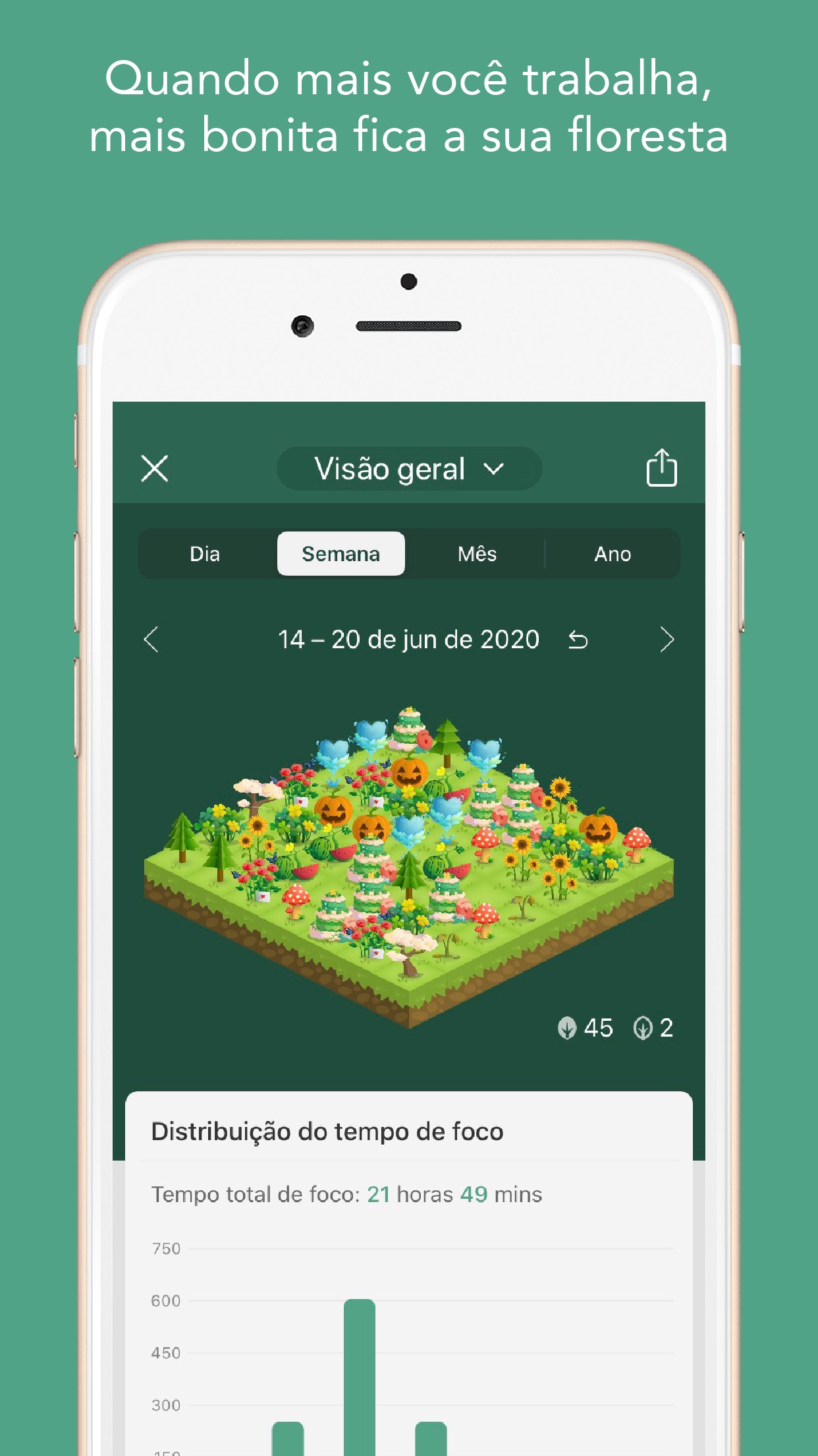 Screenshot do app Forest