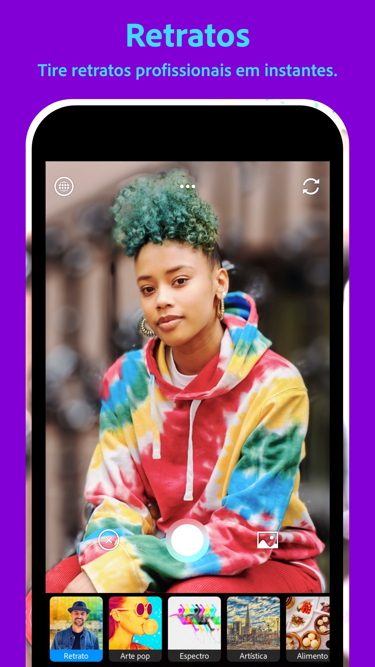 Screenshot do app Photoshop Camera