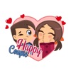 Happy Couple Valentine Sticker