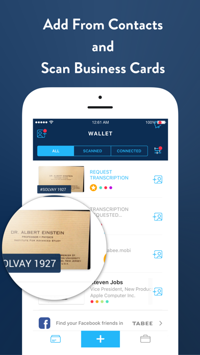 Tabee - Wallet & Contacts Screenshot