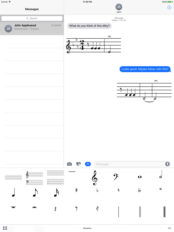 Screenshot #5 pour Music Notation Stickers!