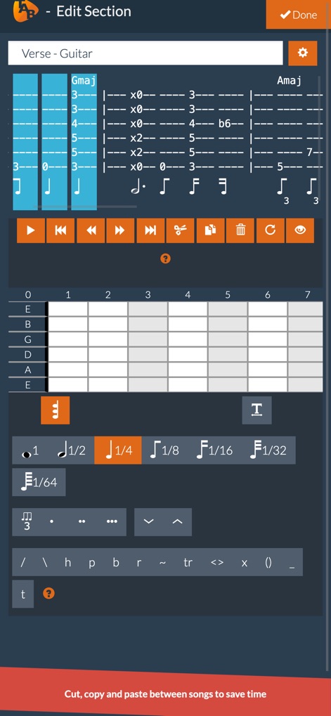 Guitar Notepad - Tab Editor - guitar-tab-editor-interface