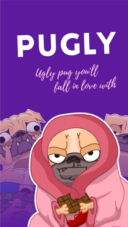 Pugly the Dog Emoji Stickers