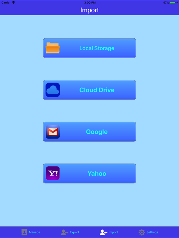 Screenshot #6 pour 1.2.3 Contacts Backup Lite