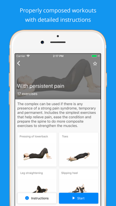 Back pain exercises at home screenshot 2